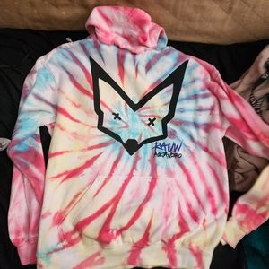 Rauw Alejandro hoodie tye dyed large hand made